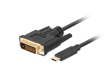 Lanberg USB-C(M)->DVI-D(24+1)(M) kabel 0,5m černá (CA-CMDV-10CU-0005-BK)