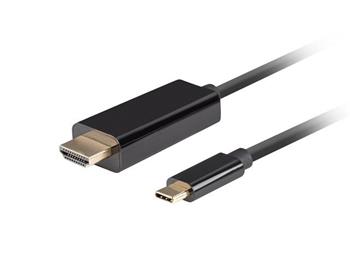 Lanberg USB-C(M)->HDMI(M) kabel 0,5m 4K 60Hz černá (CA-CMHD-10CU-0005-BK)