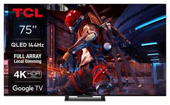 TCL 75C745 SMART TV 75" QLED/4K UHD/Full Array LED/144Hz/4xHDMI/USB/LAN/Google TV (75C745)