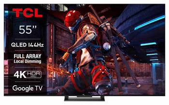 TCL 55C745 SMART TV 55" QLED/4K UHD/Full Array LED/144Hz/4xHDMI/USB/LAN/Google TV (55C745)