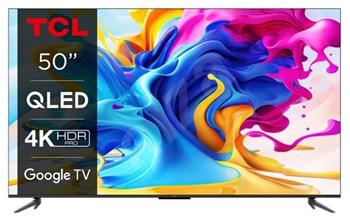 TCL 50C645 TV SMART Google TV QLED/126cm/4K UHD/3100 PPI/50Hz/Direct LED/HDR10+/Dolby Atmos/DVB-T/T2/C/S/S2/VESA (50C645)