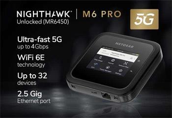 Netgear 5G WiFi 6E Mobile Router (MR6450) (MR6450-100EUS)