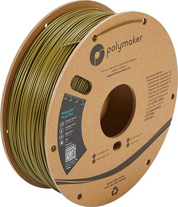 Polymaker PolyLite PLA PRO Army Green, vojenská ( armádní ) zelená 1,75mm, 1kg (PA07006)