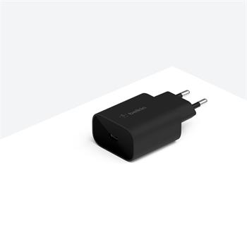 Belkin 25W USB-C Power Delivery PPS nástěnná nabíječka, černá (WCA004vfBK)