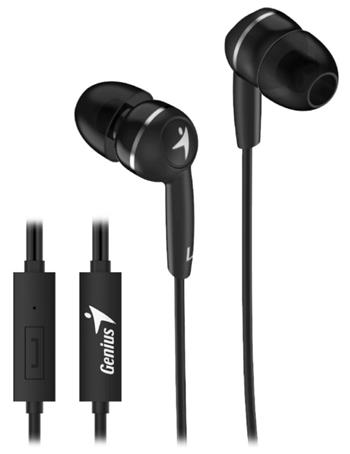 Genius HS-M320 černý, Headset, drátový, do uší, mikrofon, 3,5mm jack 4 pin, černý (31710005412)