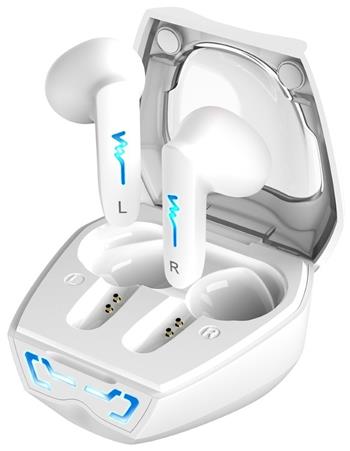 Genius HS-M920BT, Headset, bezdrátový, do uší, mikrofon, výdrž 4 hodiny, LED podsvícení, Bluetooth, USB-C, bílý (31710024400)