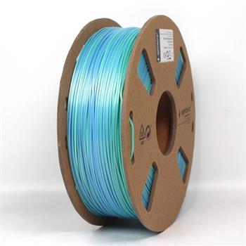 Gembird tisková struna (filament), PLA, 1,75mm, 1kg, silk rainbow, modrá/zelená (TIF058113)