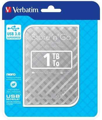 VERBATIM Store´n´ Go 2,5" GEN2 1TB USB 3.0 stříbrný (53197)