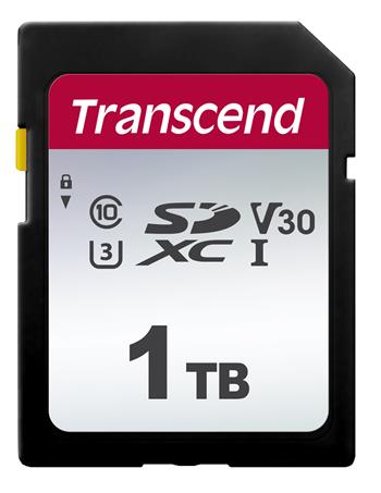 Transcend 1TB SDXC 300S (Class 10) UHS-I U3 V30 paměťová karta, 100 MB/s R, 85 MB/s W (TS1TSDC300S)