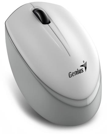 Genius NX-7009 Myš, bezdrátová, optická, 1200DPI, 3 tlačítka, Blue-Eye senzor, USB, bílo-šedá (31030030402)