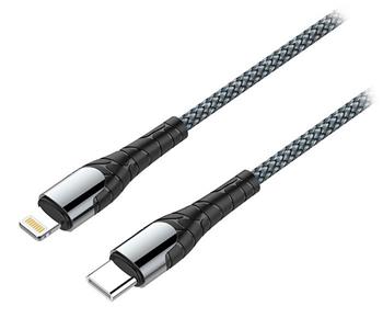 Colorway Datový Kabel USB-C/ Apple Lightning/ 3A/ Fast Charging / 1m/ Šedivý (CW-CBPDCL033-GR)