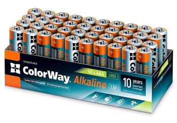 Colorway alkalická baterie AAA/ 1.5V/ 40ks v balení (CW-BALR03-40CB)