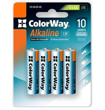 Colorway alkalická baterie AA/ 1.5V/ 4ks v balení/ Blister (CW-BALR06-4BL)