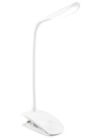 Colorway stolní LED lampa / CW-DL04FCB-W/ Integrovaná baterie / Klip na uchycení/ Bílá (CW-DL04FCB-W)