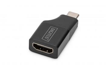 DIGITUS Adaptér USB-Type-C, USB-C na HDMI typu A, 4K@ 30HZ 4K@ 30Hz, hliník - pouzdro, černá (AK-300450-000-S)