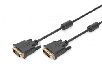 Digitus DVI propojovací kabel, DVI(24+1), 2x ferit M/M, 3,0 m, DVI-D Dual Link, bl (DB-320101-030-S)