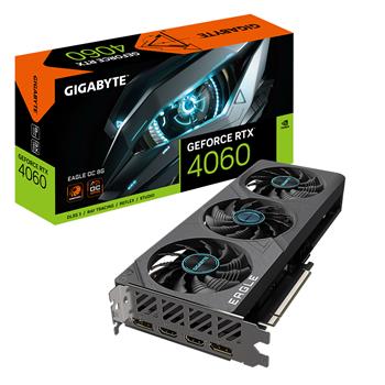 GIGABYTE GeForce RTX 4060 EAGLE OC 8G GV-N4060EAGLE OC-8GD, 8GB GDDR6, 2xDP, 2xHDMI (GV-N4060EAGLE OC-8GD)