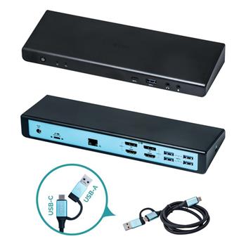 I-tec USB 3.0/USB-C/Thunderbolt 3 Professional Dual 4K Display Docking Station Gen2, PD 100W (CADUAL4KDOCKPD2)