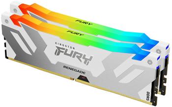 KINGSTON 32GB 7200MT/s DDR5 CL38 DIMM (Kit of 2) FURY Renegade RGB White XMP (KF572C38RWAK2-32)
