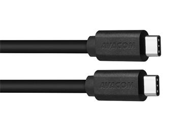 AVACOM Datový a nabíjecí kabel USB Type-C - USB Type-C, 40cm, černá (DCUS-TPCC-P04K)