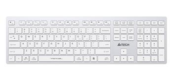 A4tech FBX50C, bezdrátová kancelářská klávesnice,BT/USB 2,4Ghz, bílá (FBX50C-WH)