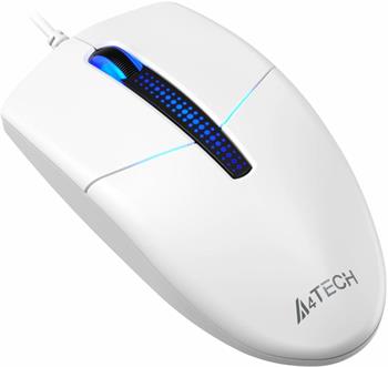 A4tech N-530S, podsvícená kancelářská myš, 1200 DPI, USB, bílá (N-530S-WH)