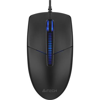 A4tech N-530S, podsvícená kancelářská myš, 1200 DPI, USB, černá (N-530S-BK)