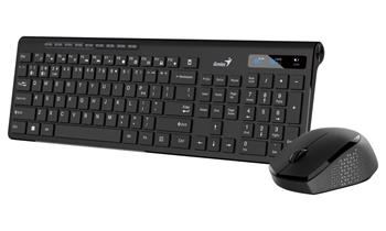Genius SlimStar 8230 Set klávesnice a myši, bezdrátový, CZ+SK layout, Bluetooth, 2,4GHz, USB, černá (31340015409)