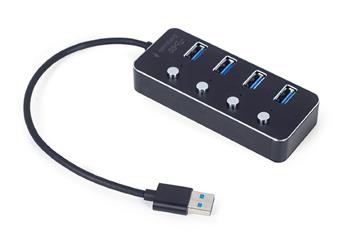 Gembird USB hub 4-port USB 3.1 (Gen 1) hub s vypínači (REA05E127)