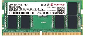 Transcend paměť 32GB DDR5 5600 SODIMM (JetRam) 2Rx8 2Gx16 CL46 1.1V (JM5600ASE-32G)