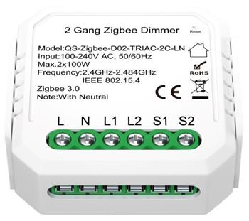 IMMAX NEO SMART kontroler stmívatelný V5 2-tlačítkový Zigbee 3.0, TUYA (07520L)