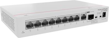 Huawei S110-8P2ST Switch (8*10/100/1000BASE-T ports, PoE+, 1*GE SFP port, 1*10/100/1000BASE-T port, AC power, power ada (98012269)