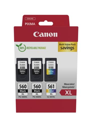 Canon cartridge PG-560XL x2 / CL-561XL Multipack / 2x black + Color / 2x400 str. + 300 str. (3712C009)