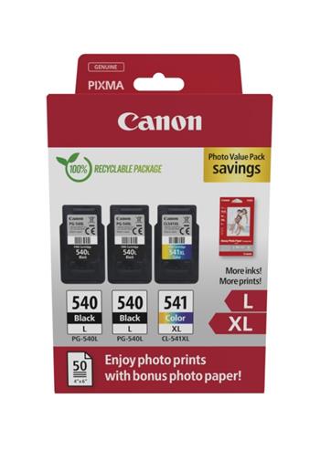Canon cartridge PG-540Lx2/CL-541XL PVP/ 2x Black + 1 Color /2x21ml + 1x15ml (5224B015)