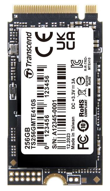 TRANSCEND MTE410S 256GB SSD disk M.2 2242, NVMe PCIe Gen4 x4 3300MB/s R 1600MB/s W (TS256GMTE410S)