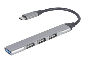 GEMBIRD USB Type-C 4-port USB hub USB 3.0 x1 port USB 2.0 x3 ports silver (UHB-CM-U3P1U2P3-02)