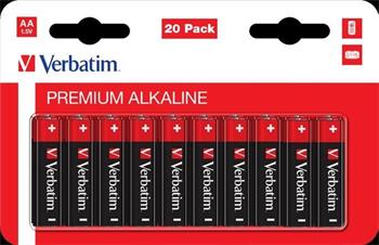VERBATIM Alkalická Baterie AA 20 Pack / LR6 (49877)