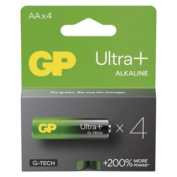 GP AA Ultra Plus, alkalická (LR6) - 4 ks (1013224000)