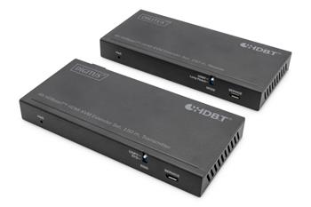 Digitus HDBaseT KVM Extender Set, 150 m 4K/60Hz, USB 2.0, PoC, IR, black (DS-55526)