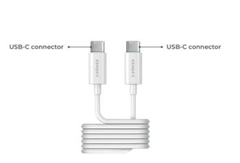 2-Power kabel USB-C to USB-C, 1M (2PUC1M04W)