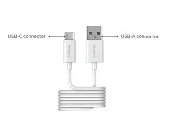 2-Power kabel USB-A TO USB-C, 1M (2PUC1M01W)