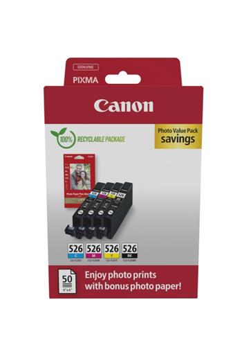 Canon cartridge CLI-526 Bk/C/M/Y/MultiPack PHOTO VALUE / 4x9ml (4540B019)