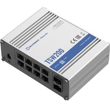 Teltonika PoE+ Unmanaged Switch 8, 10/100/1000, 2x SFP ports - TSW200 (TSW200)