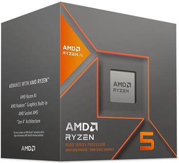 AMD cpu Ryzen 5 8600G AM5 Box (6core, 12x vlákno, 2MB,65W,AM5, AMD Radeon 760M Graphics), chladič Wraith Stealth (100-100001237BOX)