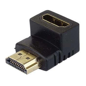 PremiumCord Adapter HDMI M/F zahnutý do pravého úhlu 90°, pozlacená (kphdma-5)