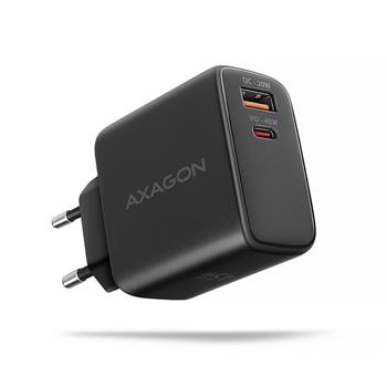 AXAGON ACU-PQ45 GaN nabíječka do sítě 45W, 2x port (USB-A + USB-C), PD3.0/PPS/QC4+/SFC 2.0/AFC/Apple (ACU-PQ45)