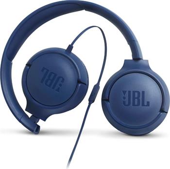JBL Tune 500 - blue (Pure Bass, sklápěcí, Siri/Google Now) (6925281939945)