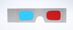 3D brýle - papírové bez ramínek, Red-Cyan, bílé + polepka NC computers s.r.o. (BR3DPAPHNC)