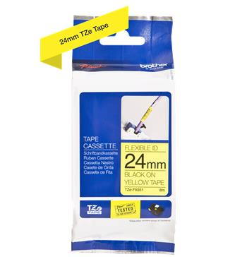 Brother - TZe-FX651, žlutá / černá, 24 mm, s flexibilní páskou (TZEFX651)