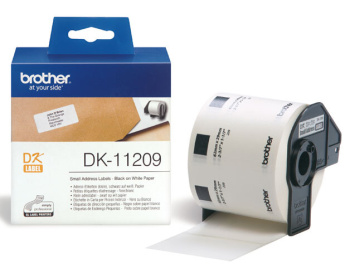 Brother - DK-11209 (papírové/ úzké adresy - 800ks) 29 x 62mm (DK11209)